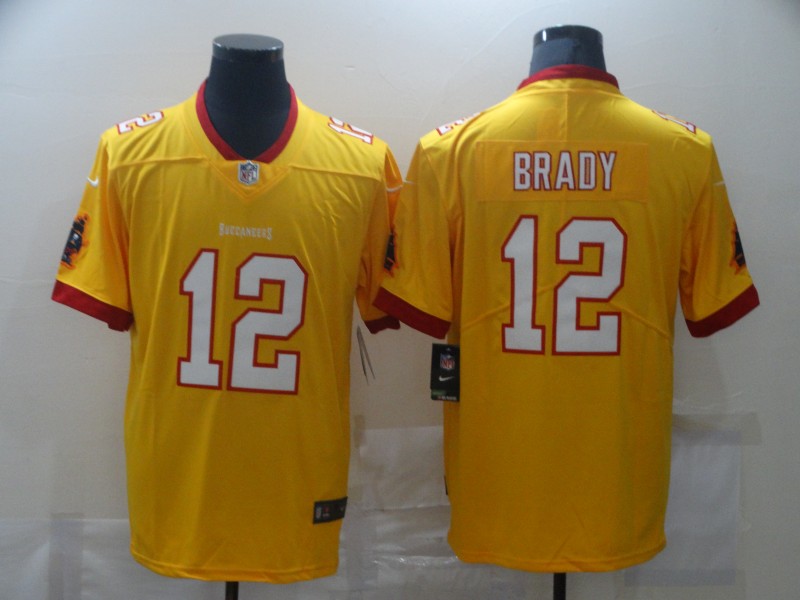 Men's Tampa Bay Buccaneers Tom Brady #12 Yellow Jersey